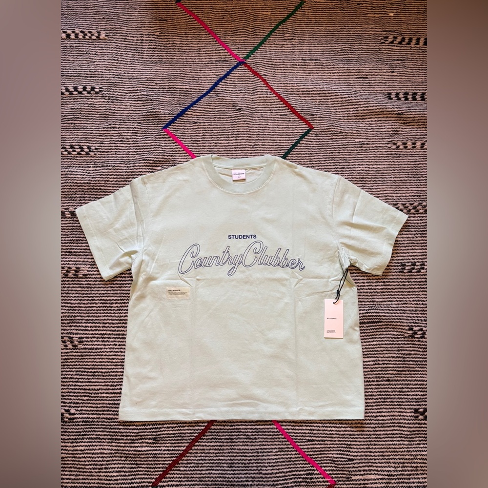 Men's NWT Students Golf streetware brand "country clubber" Mint Green T-Shirt